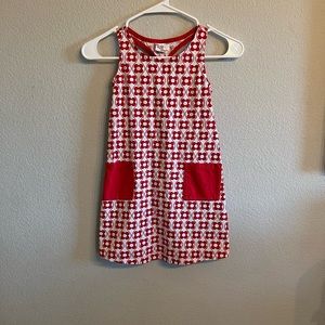 Hanna andersson red floral girls dress size 120 (US 6-7)